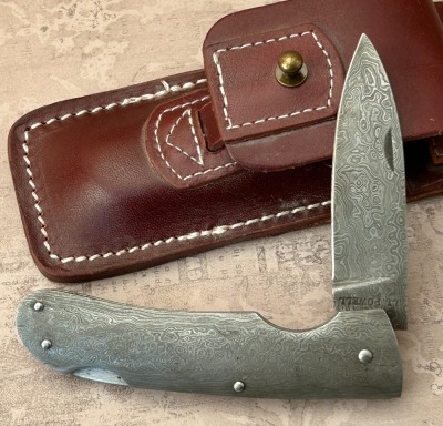 J Purdey All Damascus Lockback Made for JL Powell Clothing Company