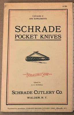 Schrade Pocket Knives 1926 Reprint Catalog