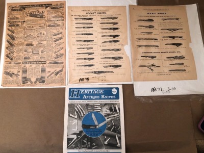 Pages From Vintage Hardware Catalogs and a Heritage Antique Knives Catalog