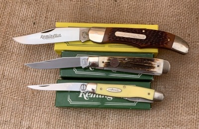 Three Remington's; Folding Hunter, Trapper and Muskrat