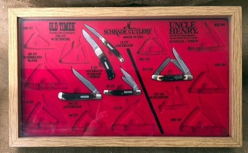 Schrade Cutlery Counter Top Display With 5 Knives