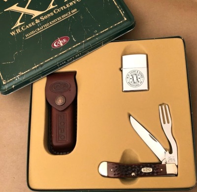 Case Bone Hobo & Zippo Set