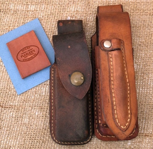 Two Flagler Leather Folder Sheaths