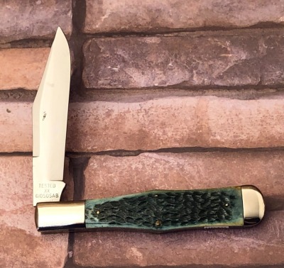 Case Classic Green Bone Coke Bottle Folding Hunter 1990 - 2