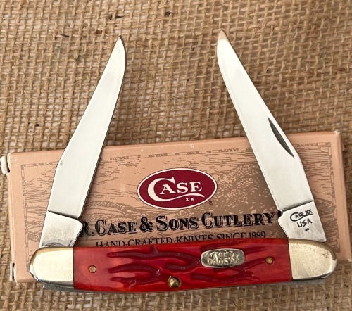 Case Red Worm Groove Bone 1998 Muskrat