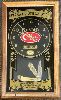 Case 2002 Dealer Knife and Clock Set