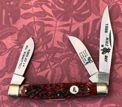 Colonel Coon Mule Day Red Jigged Bone Stockman