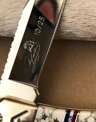 Buck Custom Yellowhorse and Prater 110 Lockback - 3