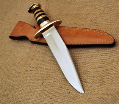 Huge John Nelson Cooper Brass Spacre Bowie - 2