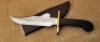 Jim Small handmade Bowie with matching wood sheath.