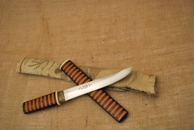 Well made Oriental Tanto including Decorative cloth protecting bag - 2