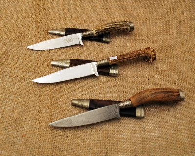Three German Lederhosen knives