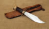 Well made wood handled Bowie -- but unmarked. - 2