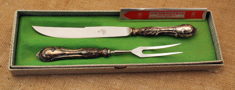 J. A. Henckels cutlery handled carving set, MIB.
