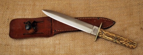 Joseph Allen spear point bone dagger with sheath