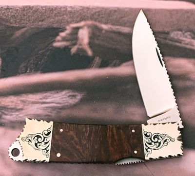 Harvey McBurnette Engraved Lockback