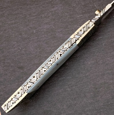 Harvey McBurnettte Engraved Pearl Lockback - 3