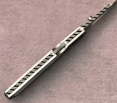 Harvey McBurnettte Engraved Pearl Lockback - 3