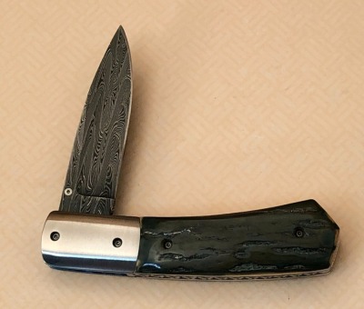 Mike Dilluvio Damascus Mammoth Bark Locking Liner - 2