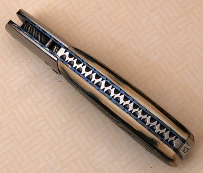 Mike Dilluvio Damascus Mammoth Bark Locking Liner - 3