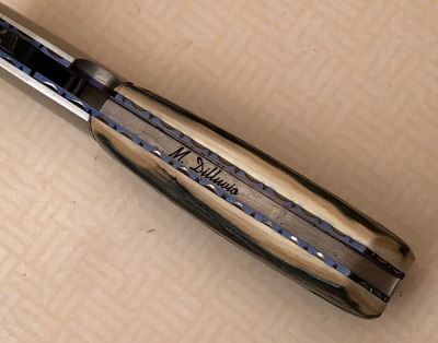 Mike Dilluvio Damascus Mammoth Bark Locking Liner - 4